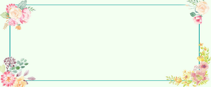 小清新唯美花朵边框背景图片免费下载_广告背
