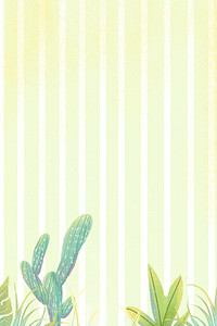 植物装饰海报背景图片_植物装饰小清新风格条纹背景