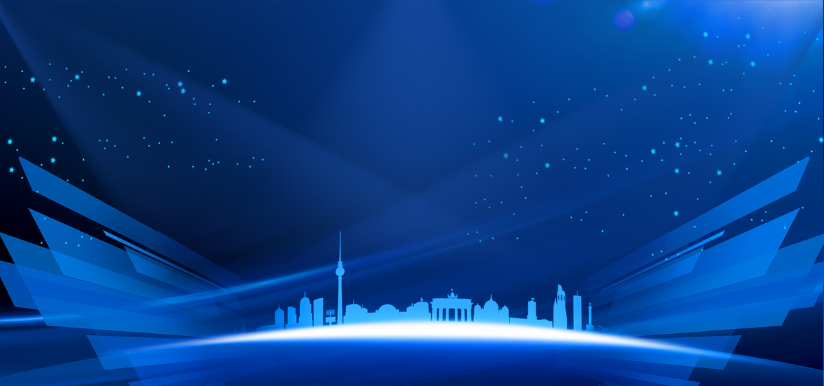 博鳌亚洲论坛蓝色科技亚洲地标剪影海报背景图片免费下载_海报banner