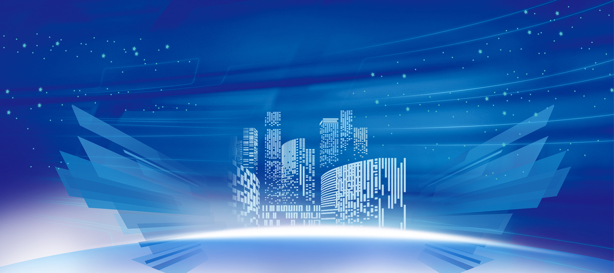 科技感商务城市蓝色banner背景图片免费下载-千库网