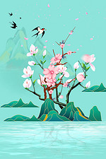 4月你好背景图片 4月你好背景素材图片 千库网