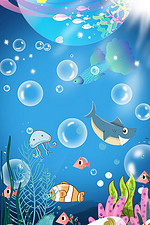 海洋生物背景图片 海洋生物背景素材图片 千库网