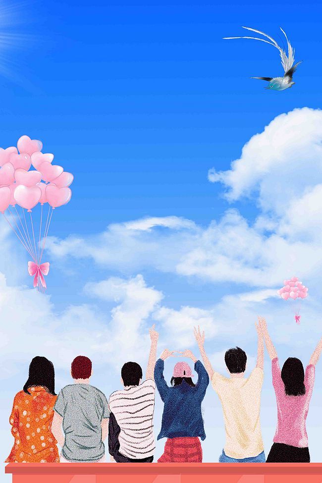 青春毕业季海报背景