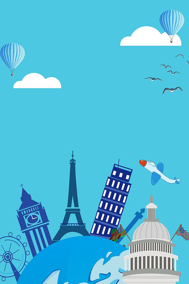 美国旅行背景素材背景图片免费下载 海报banner Psd 千库网 图片编号