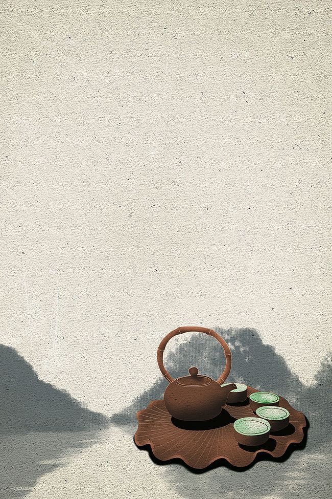 中国风少林功夫茶茶文化宣传海报背景素材