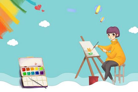 美术培训班简约宣传海报