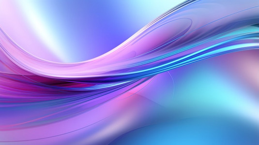 蓝色亮紫色波浪条纹抽象10