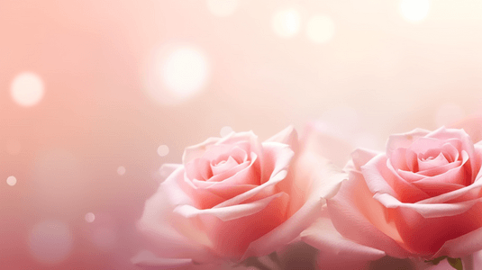 春天粉色玫瑰花情人节玫瑰背景