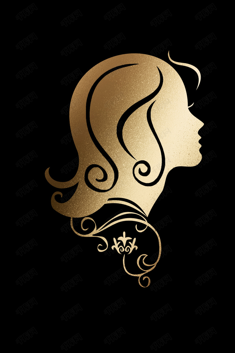 黑色大气美容美发宣传海报背景素材