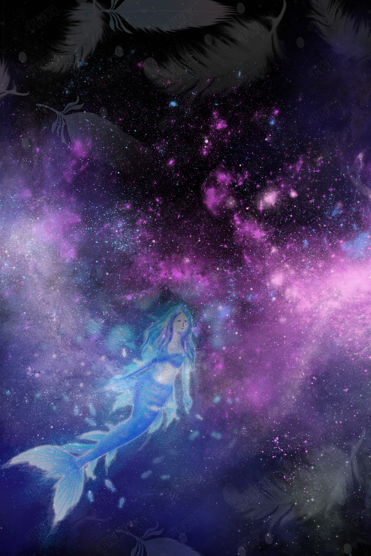 梦幻美人鱼海上背景