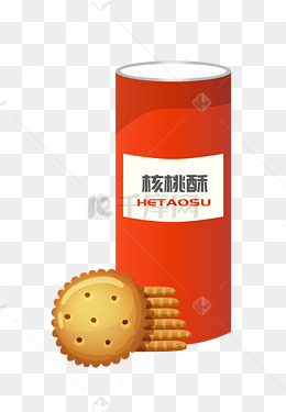 卡通美味核桃酥插画