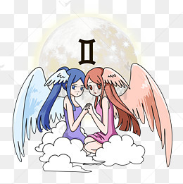 星座卡通插画合集双子座