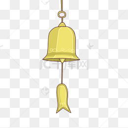 手绘卡通风铃插画