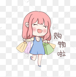 春节女孩玩拨浪鼓插画