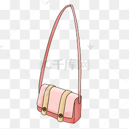 粉色的斜挎包插画