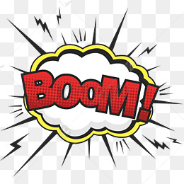 橙色卡通boom