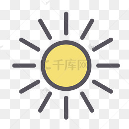 简笔线条太阳