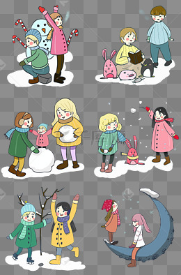 手绘招聘合集插画