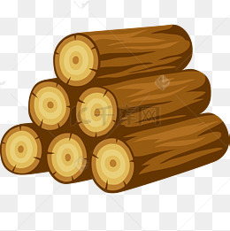 卡通木头矢量图下载