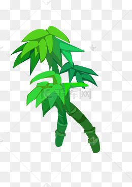 卡通竹子矢量图