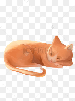 躺着球上的高冷猫咪卡通可商用元素