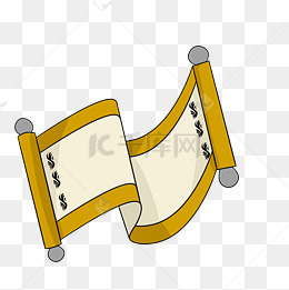 挂画字画卷轴手绘插画