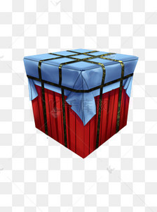 蓝色红色经典空投吃鸡箱子素材