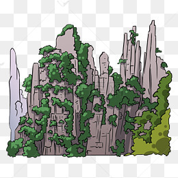 旅游建筑张家界深林公园插画