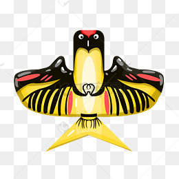 卡通老鹰风筝插画