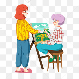 春姑娘人物和彩色的小花