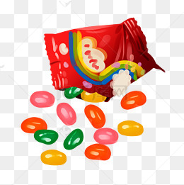 红色包装糖果插画