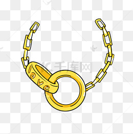 手绘钻石项链插画