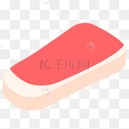卡通红肉装饰肉质
