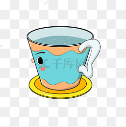 创意蓝色卡通杯子