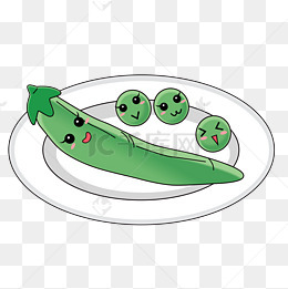 卡通四季豆立秋png素材