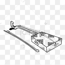 手绘线描马头琴插画