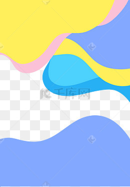 千库网 图片素材 彩色时尚波浪海报边框