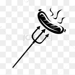 卡通风格矢量图叉子番茄