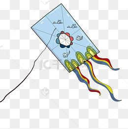 春天风筝手绘插画