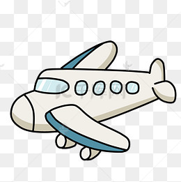 手绘交通工具飞机