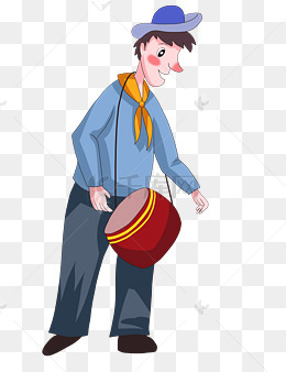 手绘厚涂卡通上下班路上png图