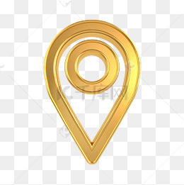 c4d金属立体定位地址图标