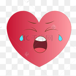 爱心装饰图案哭泣小心心