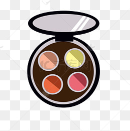 彩色的眼影手绘插画