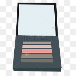 化妆品眼影盘插画