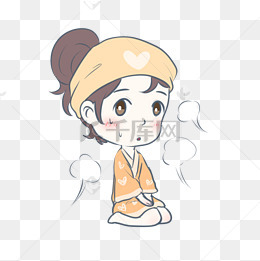 正在汗蒸的可爱女孩