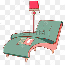 绿色懒人沙发插画