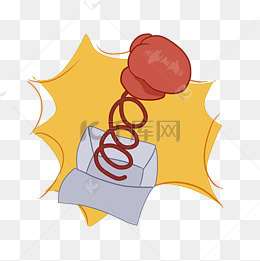 卡通绿色弹簧png下载