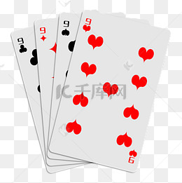 四色9扑克牌矢量免抠png