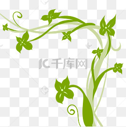 绿色缠绕式藤蔓图案